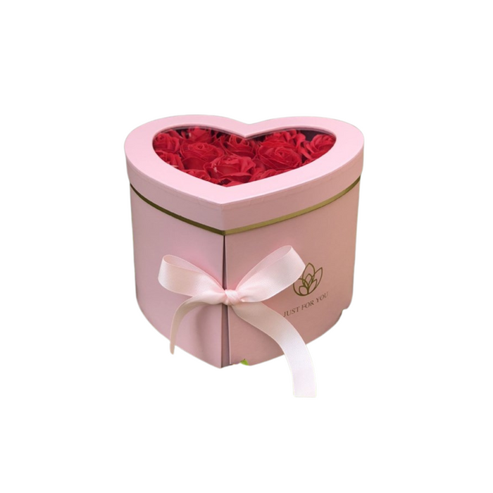 Heart Two Layer Floral Box (PINK)