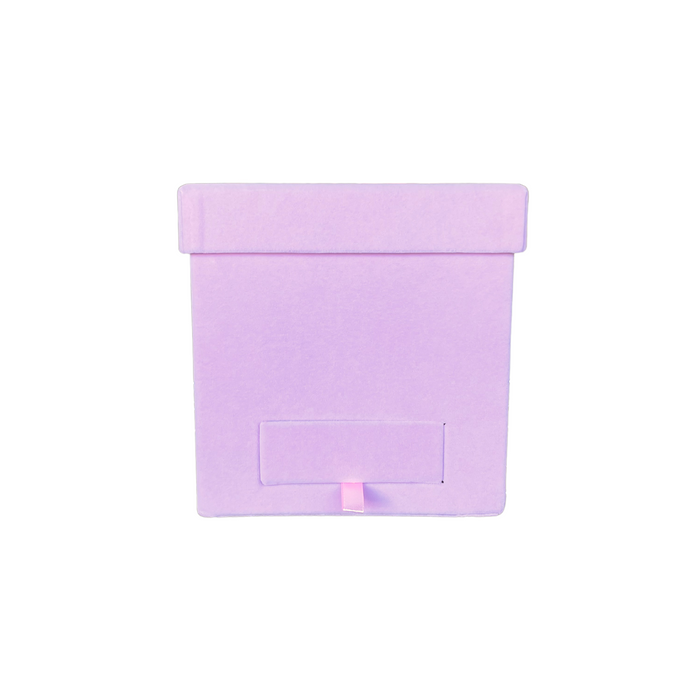 Square Velvet Drawer Box (PINK)