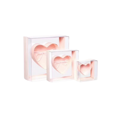 Small Square Acrylic Heart Floral Box (PINK)