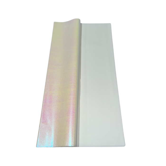 Iridescent Floral Wrapping Paper - WHITE