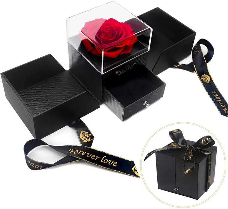 Red Single Preserved Red Rose Gift Box (12 UNITS)