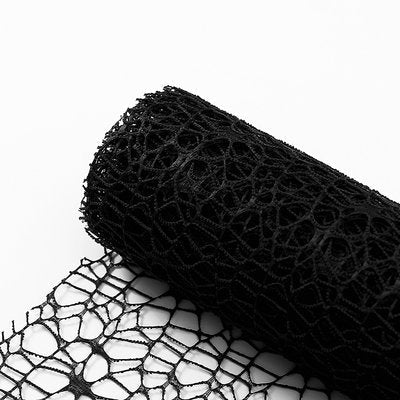 Floral Wrapping Lace Mesh - Black