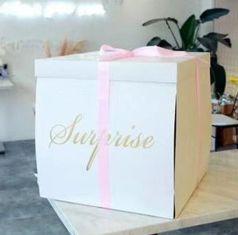Square Surprise Gift Box (WHITE)