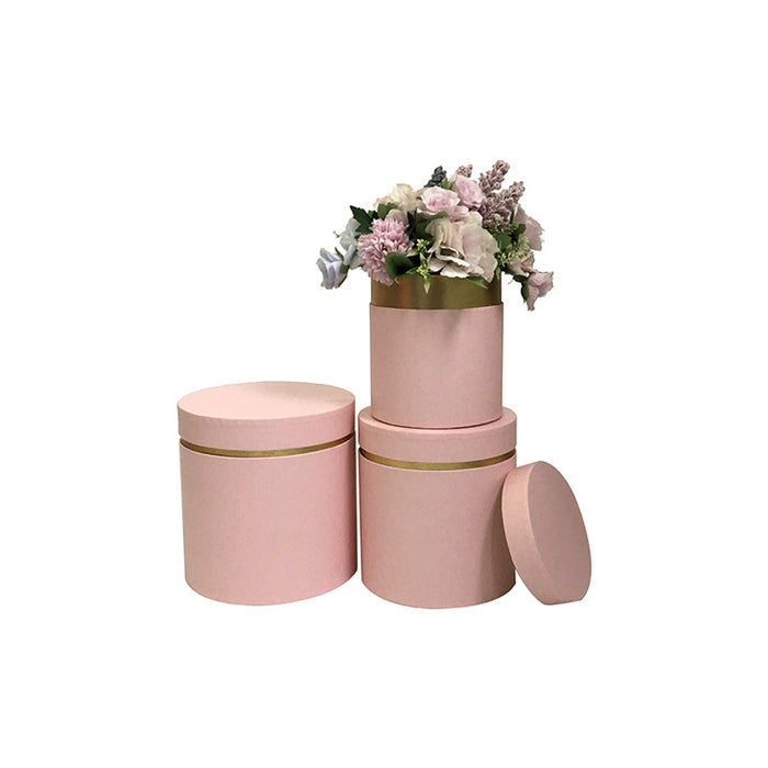 Round Floral Box (PINK/GOLD)