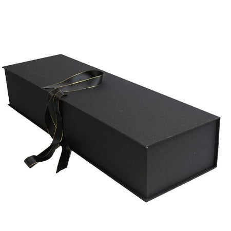 Rectangular Satin Floral Box (BLACK)