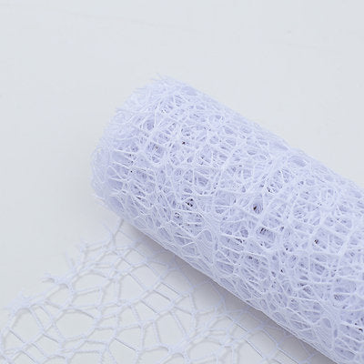 Floral Wrapping Lace Mesh - White