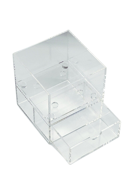 Acrylic Floral Box with Drawer- Mini (4 HOLES)