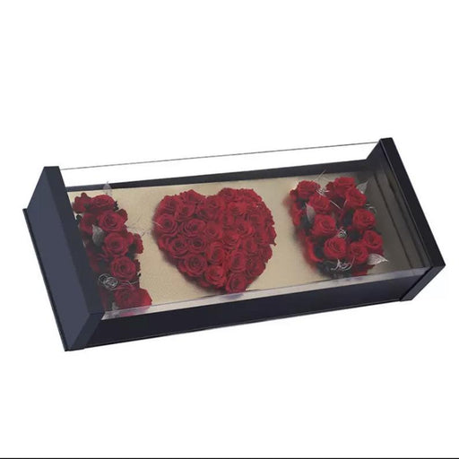 Foldable I Love You box with Fresh Flowers.