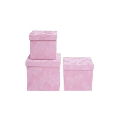 Square Velvet Floral Box (PINK)