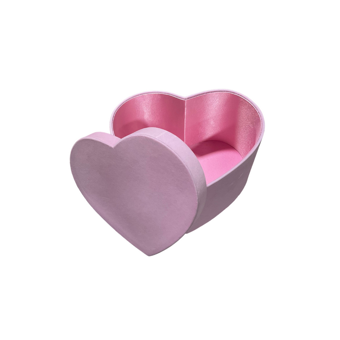 Heart Velvet Floral Box (PINK)
