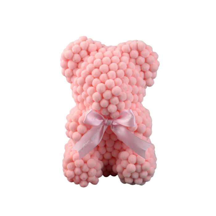Light Pink Velvet Poms Foam Bear 25cm Plenty Flowers Light Pink Velvet Poms Foam Bear 25cm Plenty Flowers