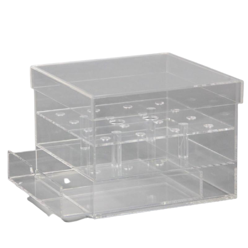 Acrylic Floral Box with Drawer- MEDIUM (16 HOLES)