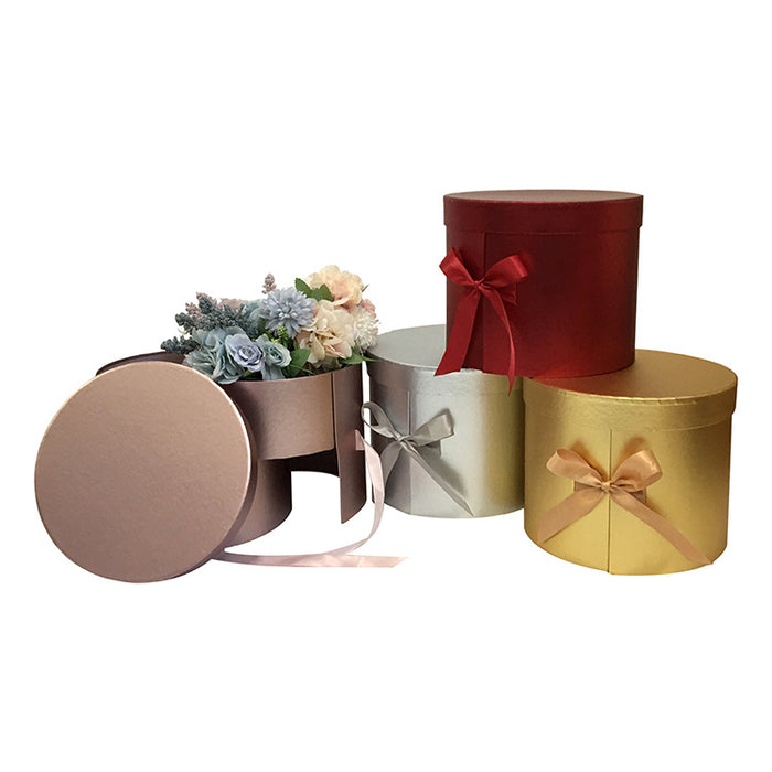 Round Two Layer Floral Box (GOLD)