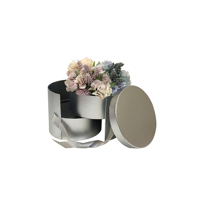 Round Two Layer Floral Box (SILVER)